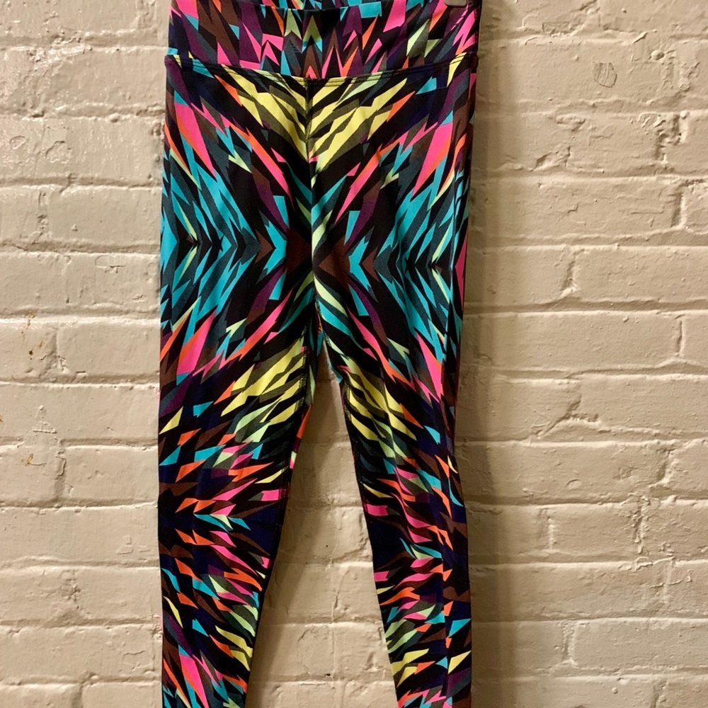DONNA JO Tribal Neon Sunburst leggings